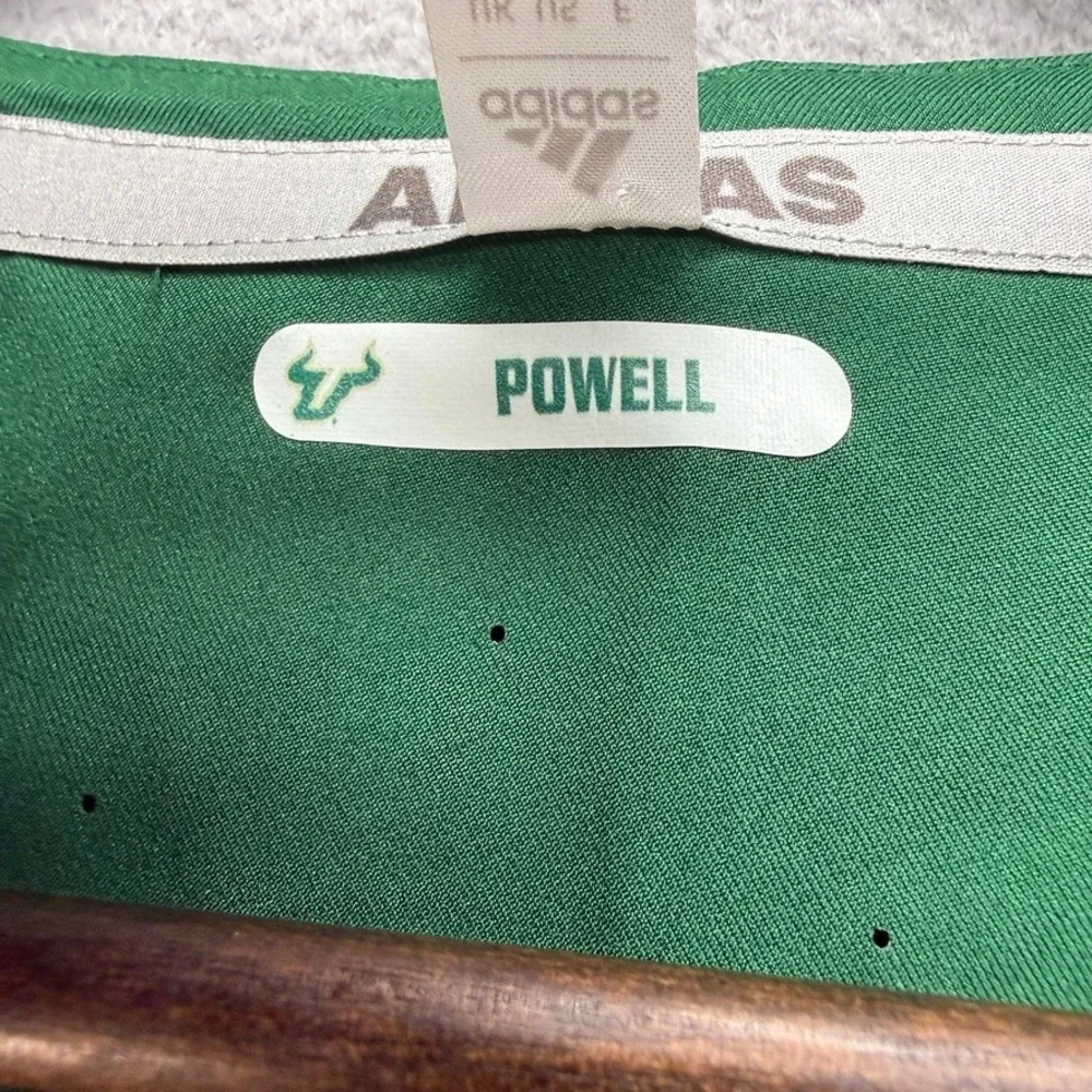 Adidas USF Bulls Sideline Training Top Regular Fit Medium Green V-Neck Pullover